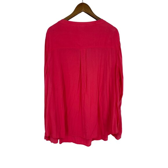 Torrid Roll Tab Sleeve V-Neck Blouse Women's Size 4X - Picture 5 of 7